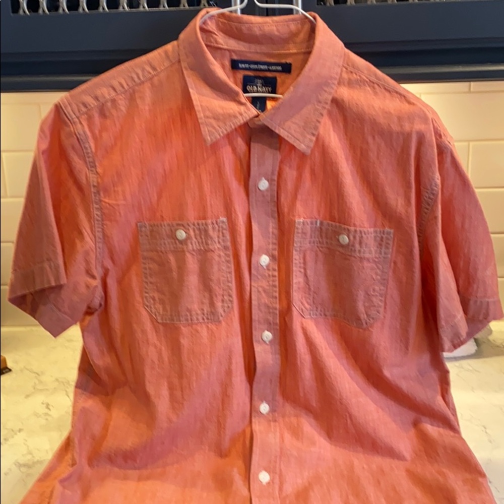 Old navy Linen Coral S/S button down